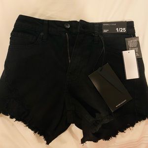 Black Denim Shorts